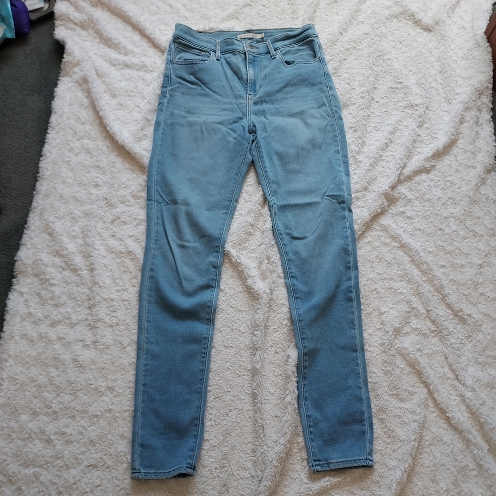 Levi's 720 Blue High Rise Super Skinny Soft Stretch Jeans 28 Comfort Casual